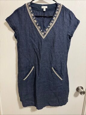 garnet hill linen fringe dress Garnet Hill | Dresses | Garnet Hill White Linen Fringehem Dress Size 6 No Flaws Euc Timeless